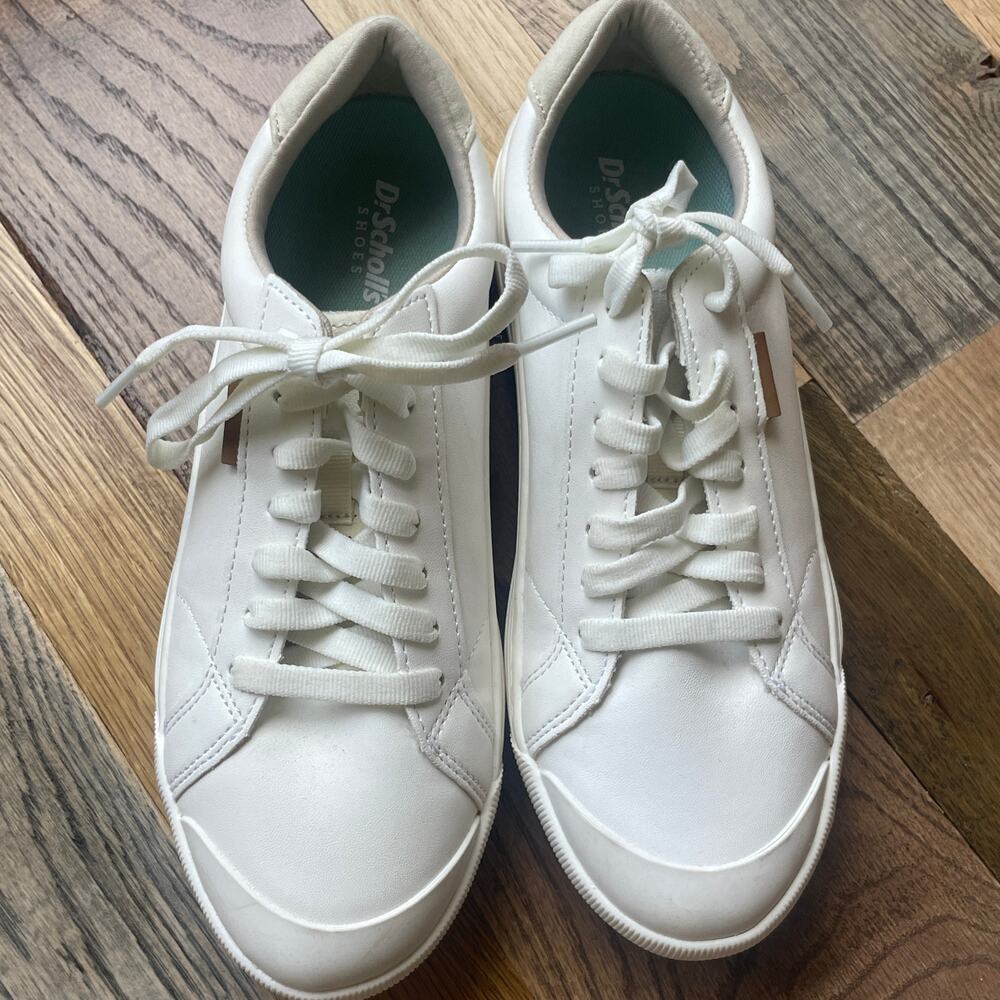 Dr. Scholl's Time Off Sneakers Women's 7 White Platform Lace Up Casual - Picture 2 of 7